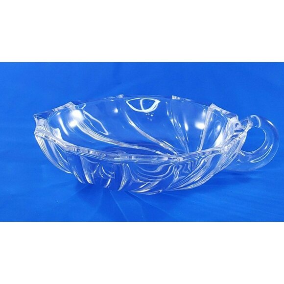 Val St Lambert Royal Swirl Nappy Candy Dish Bowl Belgium Signed - Picture 4 of 7